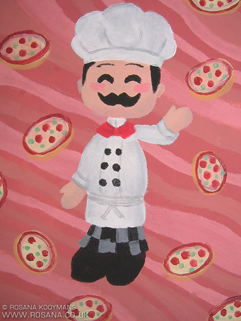 Chef Gino Schilderij