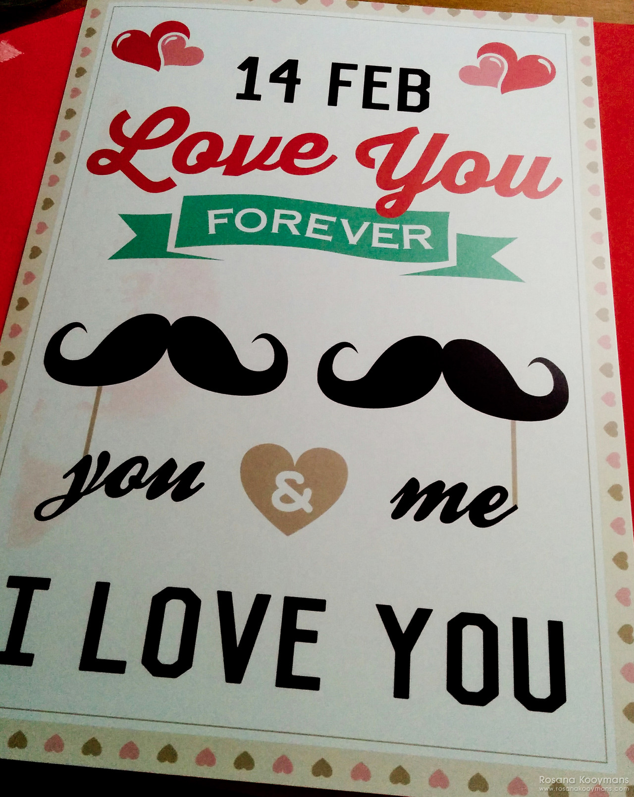It's huge! 365 - February 14, 2017: Valentine's Day love card hearts