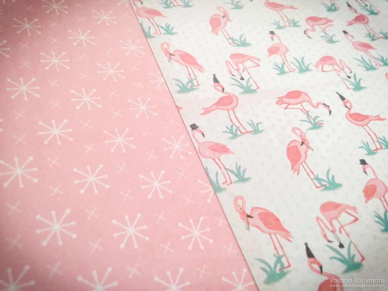 Flamingo paper! 365 - May 5, 2017: Flamingo paper! Authentique Fabulous scrapbooking kit