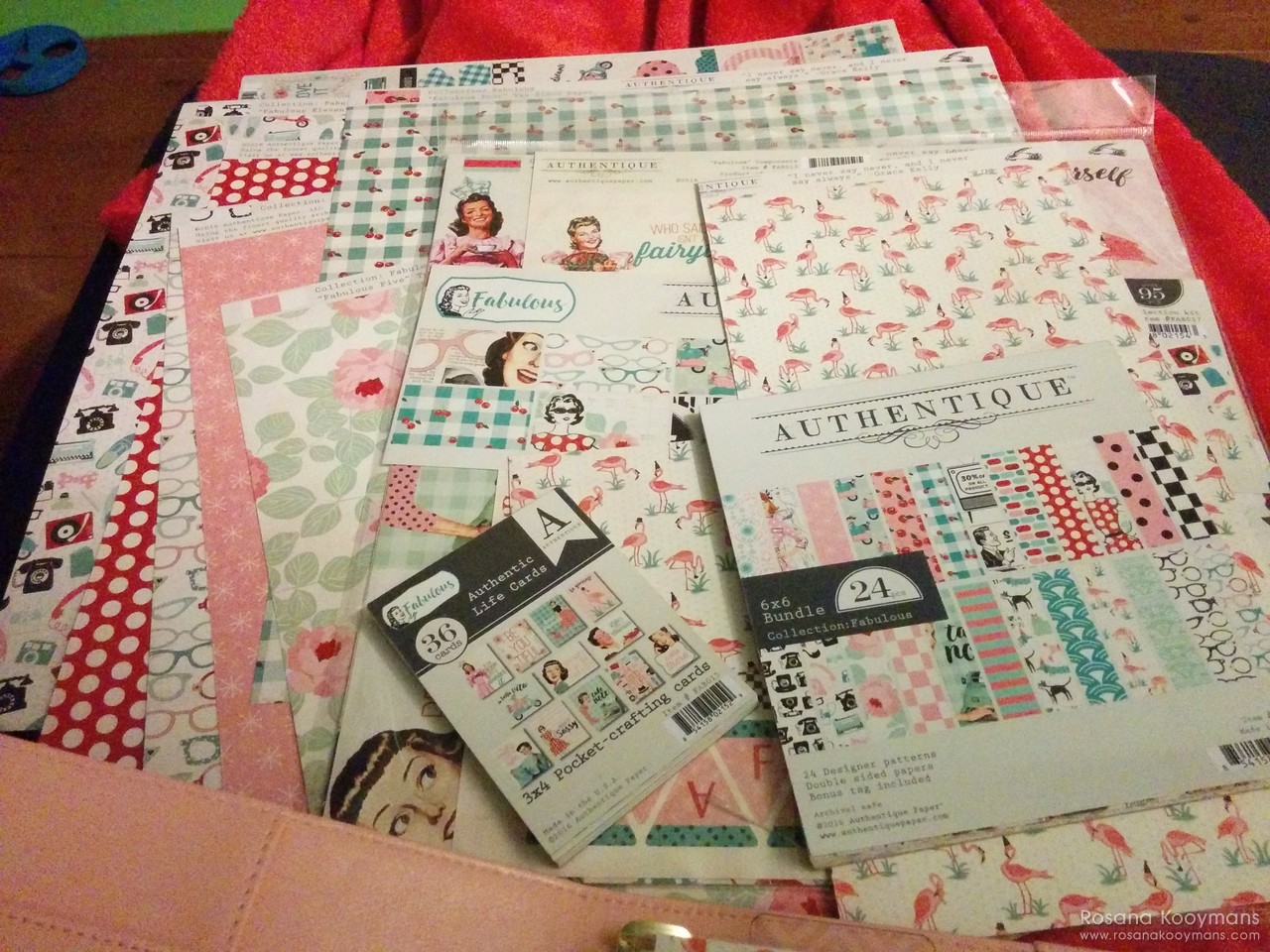 Authentique Fabulous 365 - May 5, 2017: Flamingo paper! Authentique Fabulous scrapbooking kit